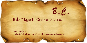 Bátyel Celesztina névjegykártya